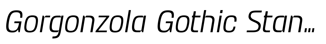 Gorgonzola Gothic Standard Light Italic